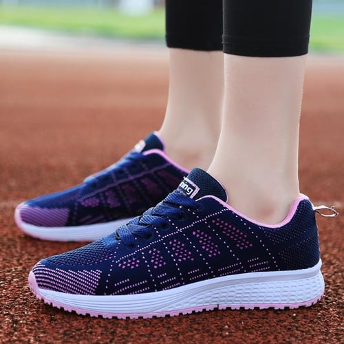 Men Women Light Breathable Solid Color Running Couple Sports Shoes