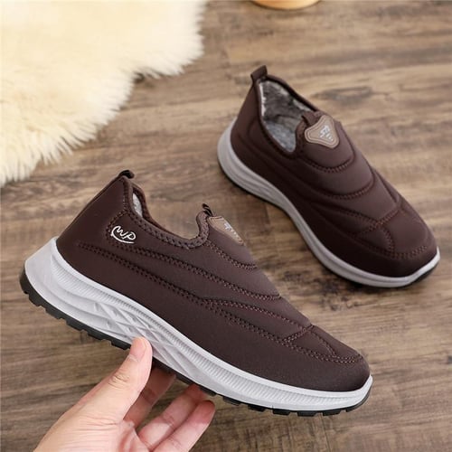 Mens fur lined slip on hotsell shoes