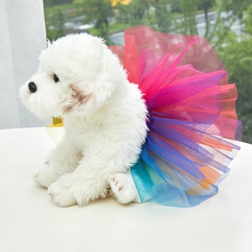 Pet Colorful Tutu Skirt Cute Birthday Dresses Costume Pet Supplies