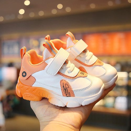 Spring and Autumn Children s Sports Shoes Boys and Girls White
