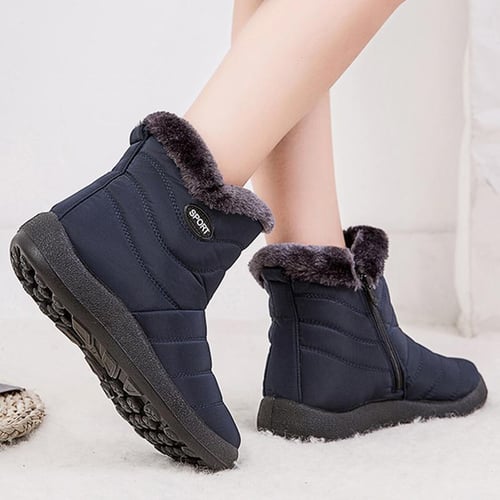 Women s Boots Non slip Women Winter Boots Fur Warm Ankle Boots for
