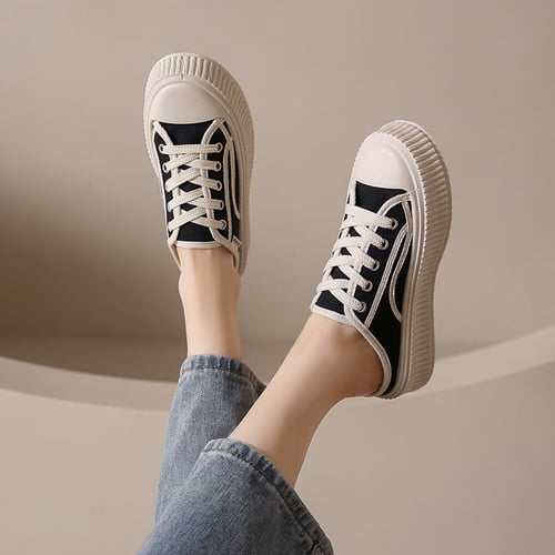 Canvas slip deals on mules