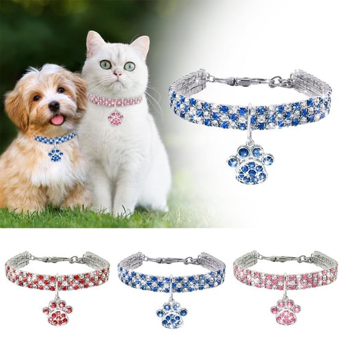 Crystal dog necklace clearance