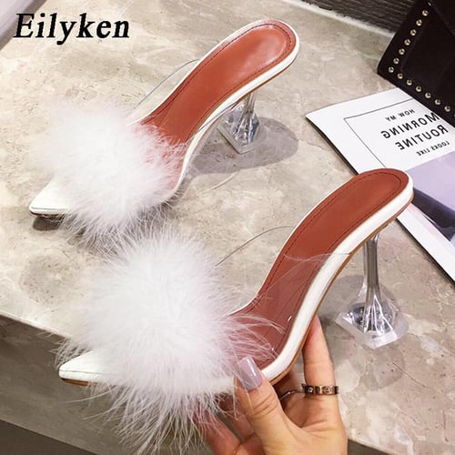 Perspex peep toe mule online