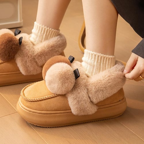 Warm moccasin slippers hot sale