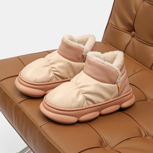 Fuzzy on sale ankle slippers