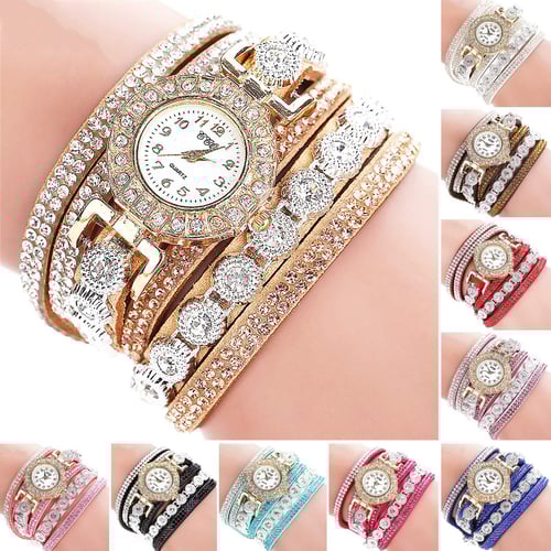 New Style Small Watch With Diamond Round Bracelet Watch Student
