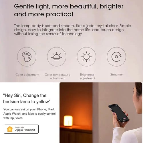Xiaomi Mijia Smart Bedside Lamp 2 Voice Control Night Light Work
