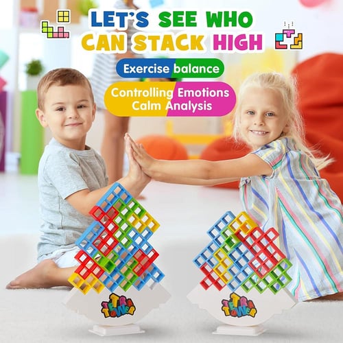 32Pcs 48Pcs Tetra Tower Block Stacking Toys Funny Balance