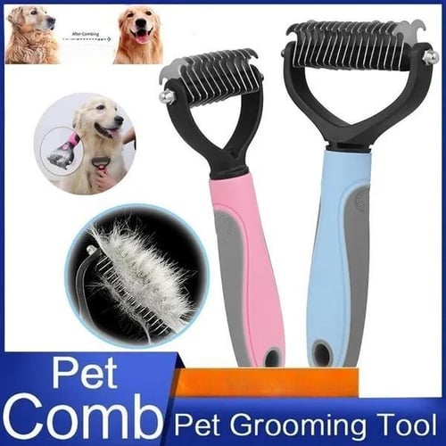 Dog brush store with cutter