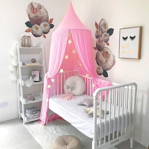 Round baby bed with hotsell canopy