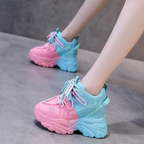 Pink high hotsell heel sneakers