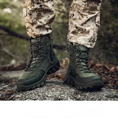 Military style sales hiking boots