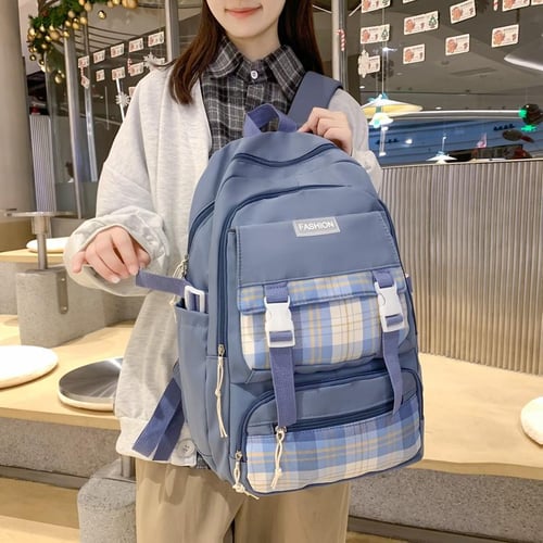Plaid clearance student backpack