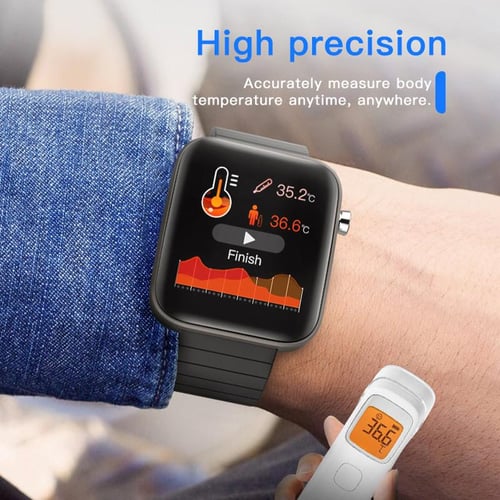 T68 Smart Watch with Body Temperature Measure Heart Rate Blood