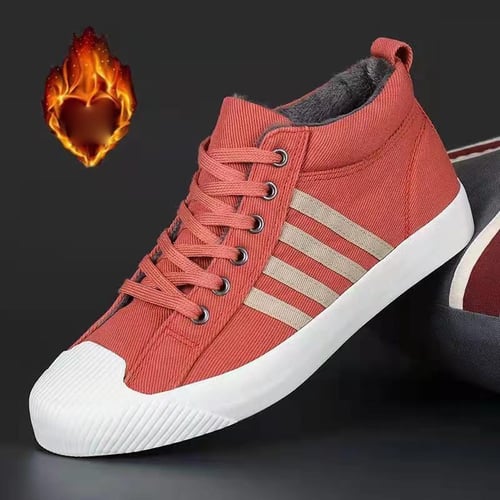 Fur lined 2025 canvas sneakers