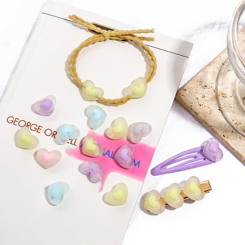 Acrylic Spaced Frosting Beads Transparent Flower Heart Star Shape