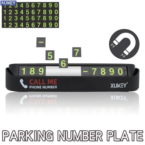 Car Phone Number Parking Plate Temporary Stop Sign Sticker Display Park