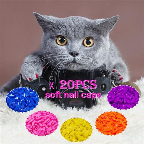Rubber caps for cat claws on sale