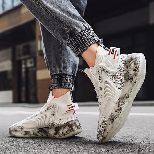 High top hotsell mesh sneakers