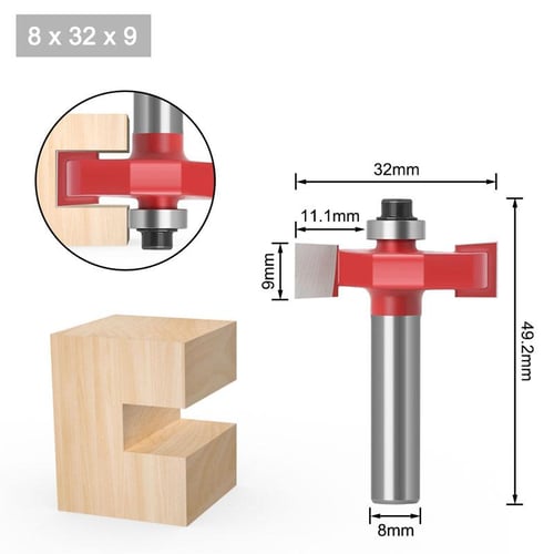 1pc 8mm Shank T type bearings wood milling cutter Industrial Grade