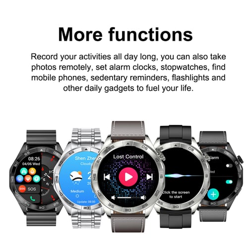 LIGE New Fashion Smart Watch 1.55 inch Round Screen All steel Sports Fitness Waterproof Smart Bracelet Bluetooth Call Health Tracking Smart Watch