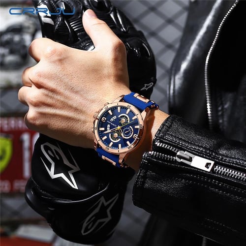 CRRJU 2290 New Men s Fashion Watch Six pin Belt Business Watch