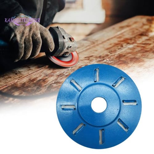 Wood carving disc outlet for angle grinder