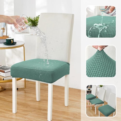 Stretch Chair Seat Covers For Dining Room Waterproof Jacquard