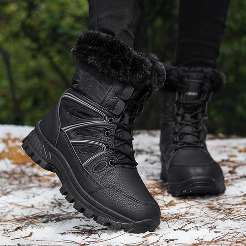 Black winter boots women's shoes top