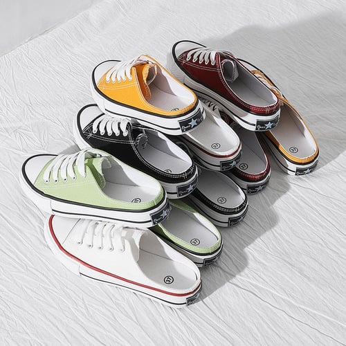 Wide canvas store sneakers