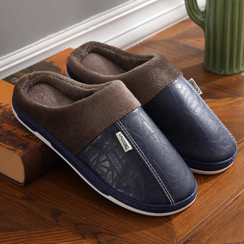 Leather indoor outlet slippers