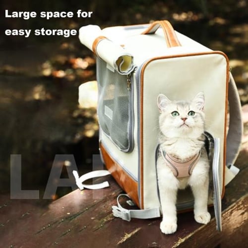 Large window pet carrier backpack deals