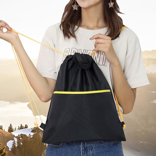 Gym sack deals with zip pocket
