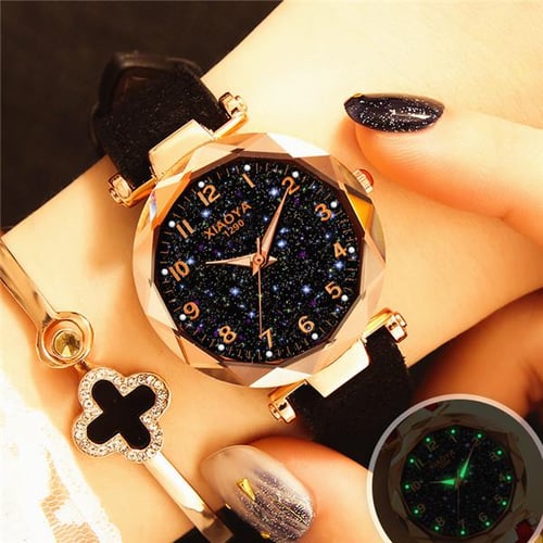 Women Luxury Watch Personality Romantic Luminous Starry Sky