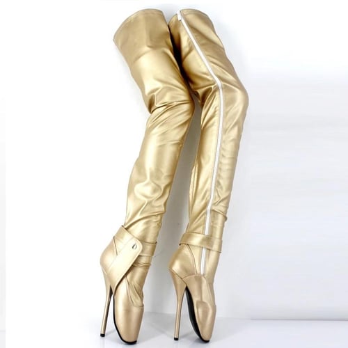 Thigh high ballet boots top