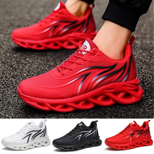 Men s Flame Printed Sneakers Comfortable Running Shoes Outdoor Men