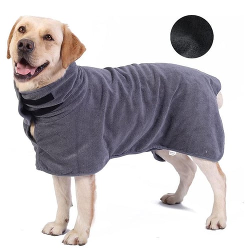 Dog bathrobe top large
