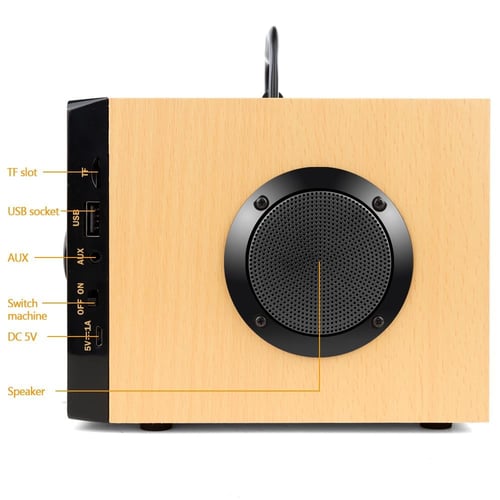 Toproad wooden store wireless bluetooth speaker