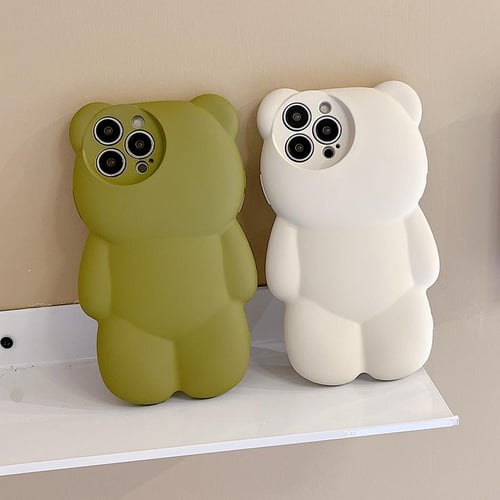 3d Cartoon Bear Phone Case For For Iphone 13 12 11 Pro Max X Xr Xs