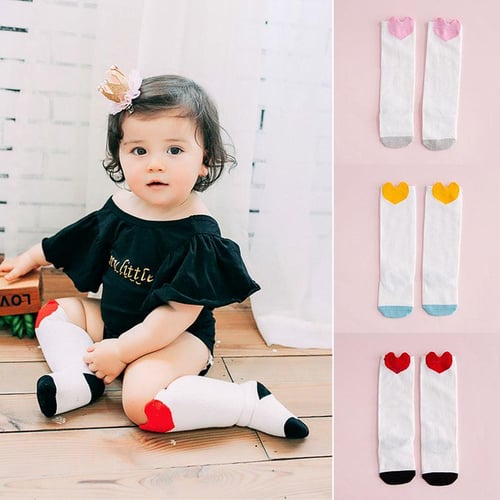 Newborn baby top knee high socks
