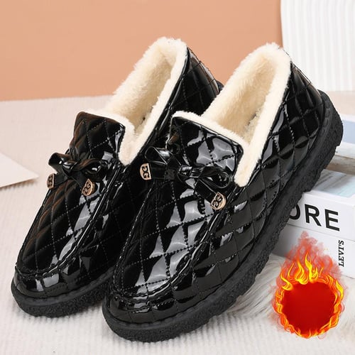 Flat shoes with fur inside online