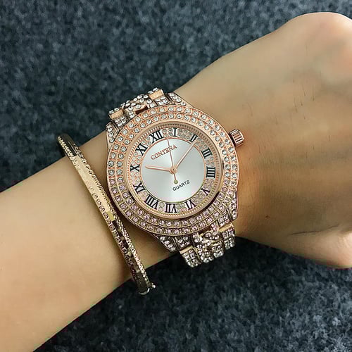 2017 New Full Crystal Contena Watch Luxury Watch Fashion Ladies Women Rhinestones Quartz Watches buy 2017 New Full Crystal Contena Watch Luxury