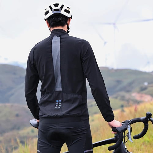 WOSAWE Men Cycling Windbreaker Windproof Bicycle Long sleeved Jacket Reflective Quick drying Riding Wear buy WOSAWE Men Cycling Windbreaker