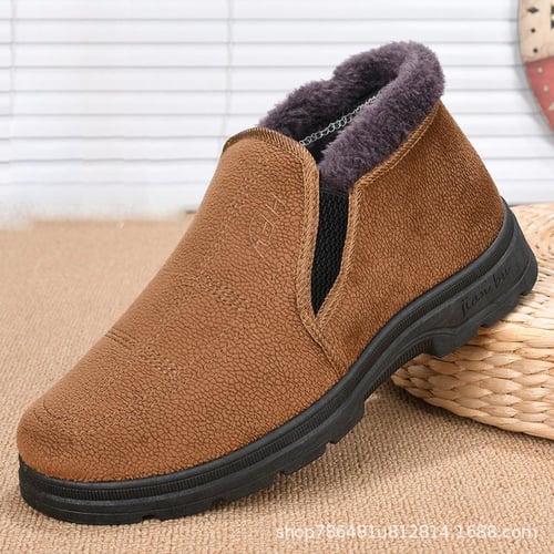 Mens slip on cheap loafers with fur