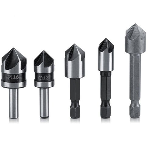 Chamfer drill bit clearance for metal