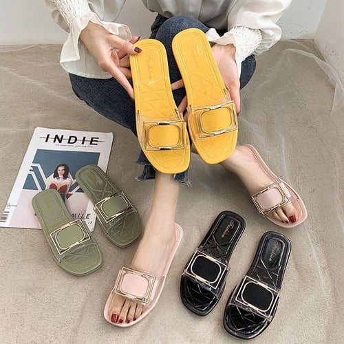Thick sole on sale slides