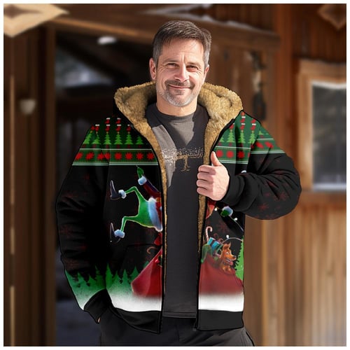 Men's winter thicken hoodies zipper warm coat 2025