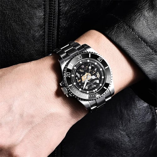 PAGANI DESIGN Automatic Mechanical Male Wristwatch Sapphire Glass Top Brand Luxury Black Stainless Steel Skeleton Men Watch 1659 buy PAGANI DESIGN