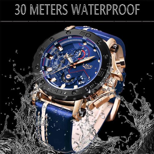 2019lige new fashion mens watches top brand luxury big 2025 dial military quartz watch leather waterproof sport chronograph watch men